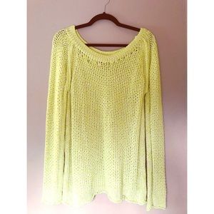 Free People Neon Knit Sweater